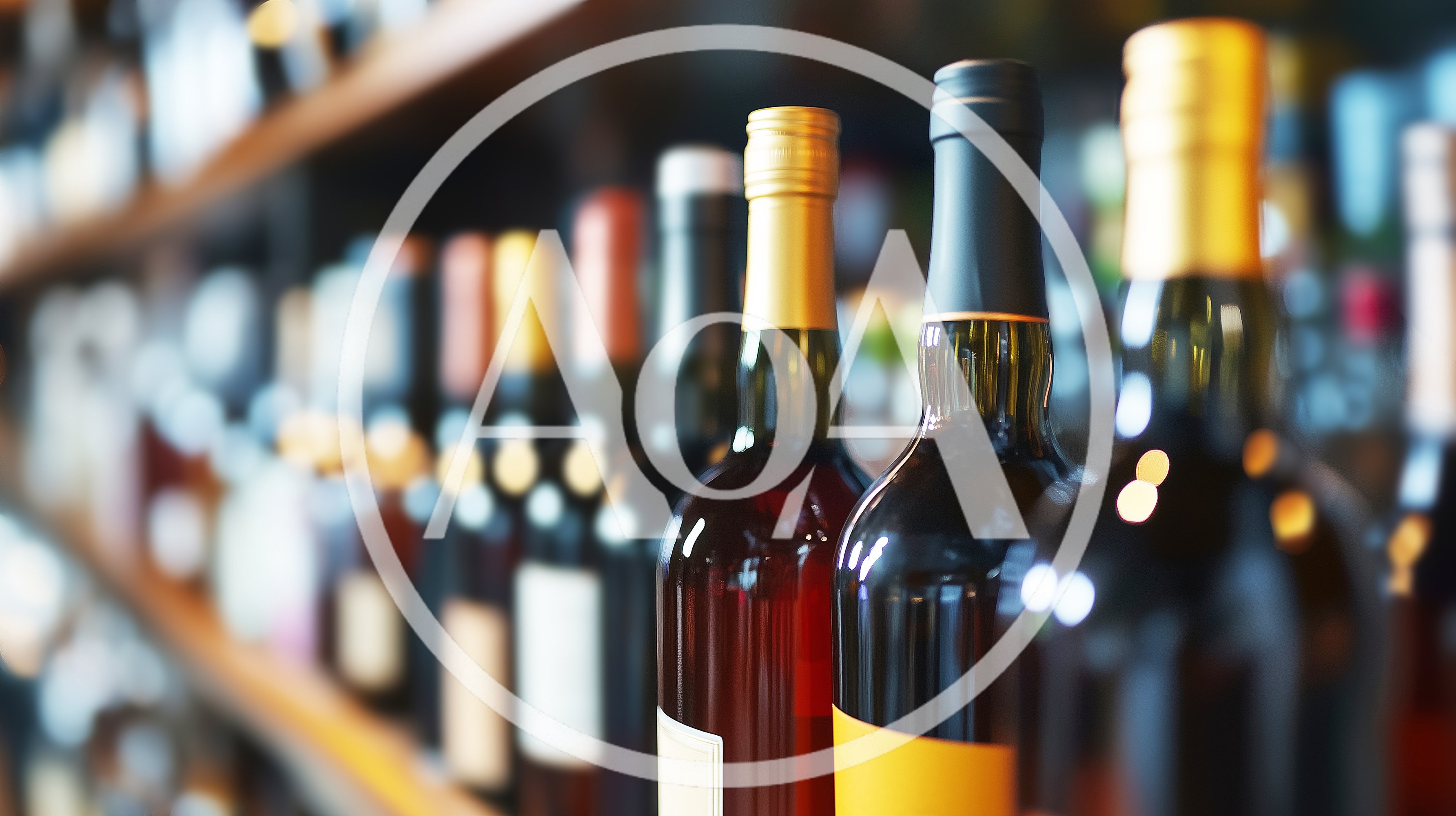 Rows Of Wine Bottles On A Store Shelf