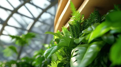 Lush Green Indoor Vertical Garden Wall