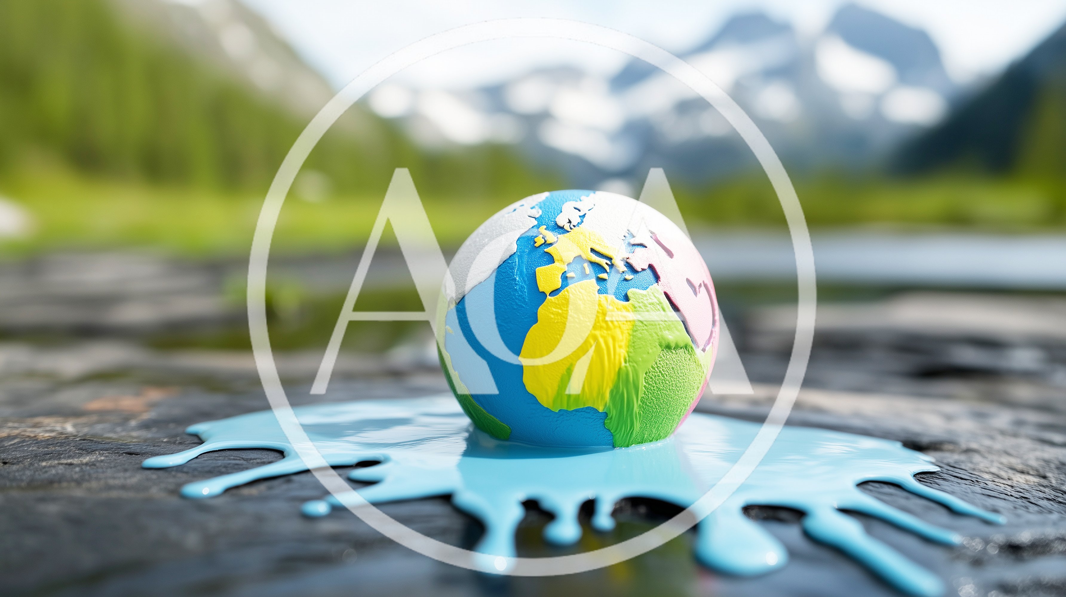 Melting Globe Model on Rocky Surface