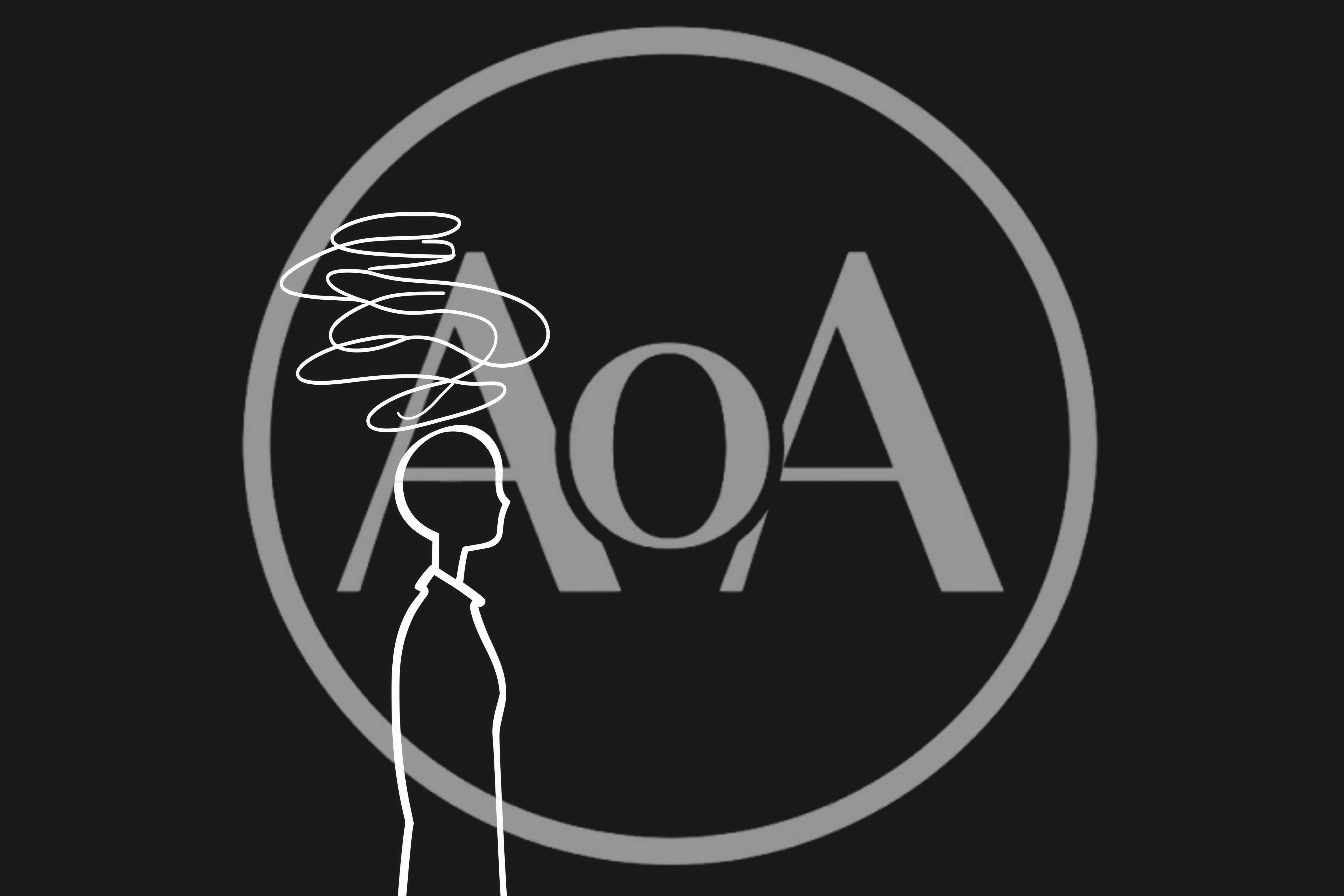 Minimalist Line Art Illustration Of A Confused Person
