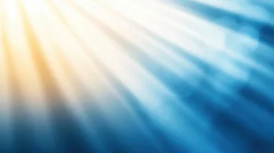 Abstract Light Rays With Golden And Blue Tones
