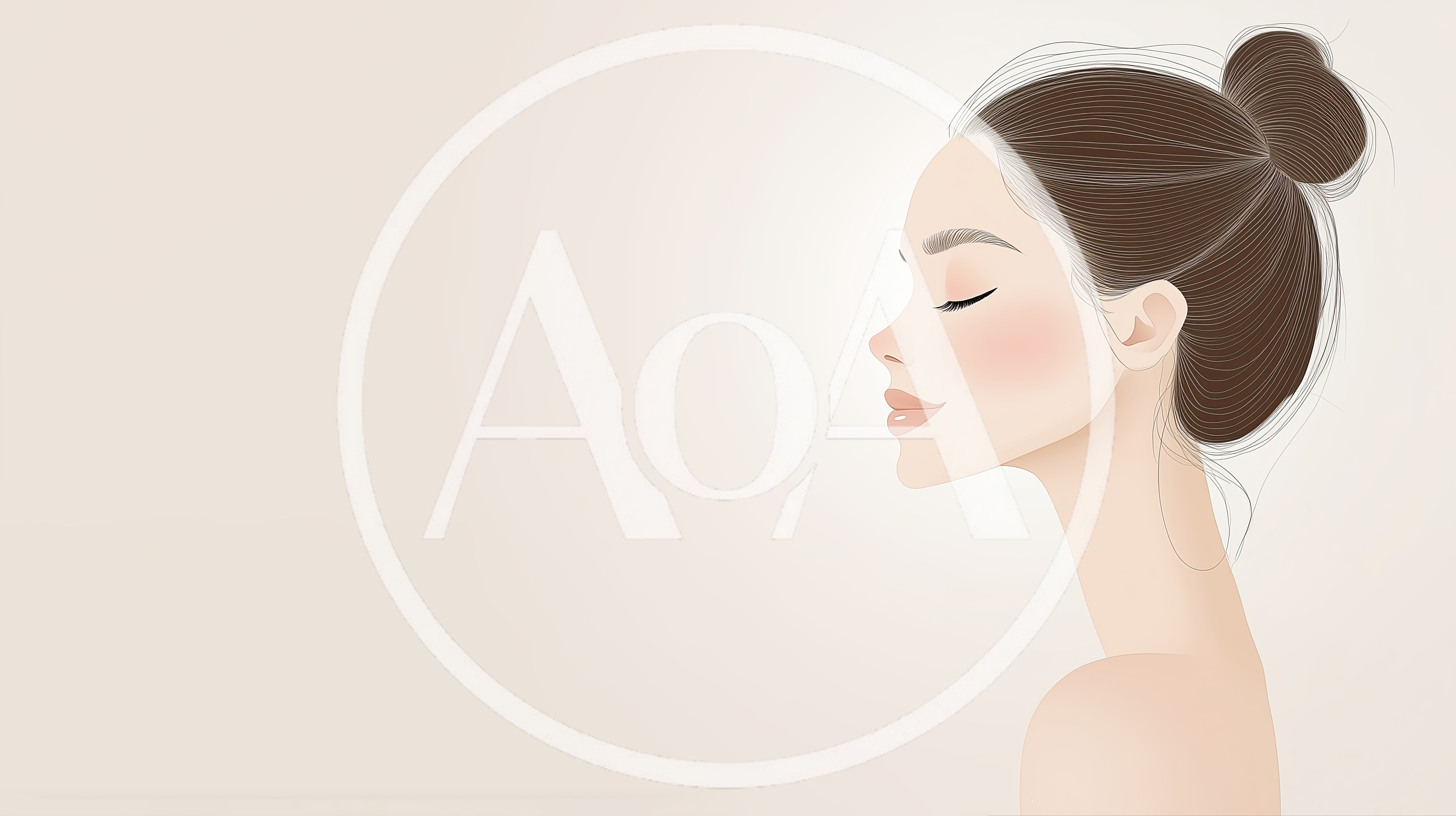 Digital Illustration Of A Woman With A Hair Bun