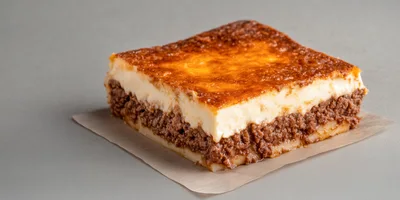 Single Square Portion Of Baked Moussaka