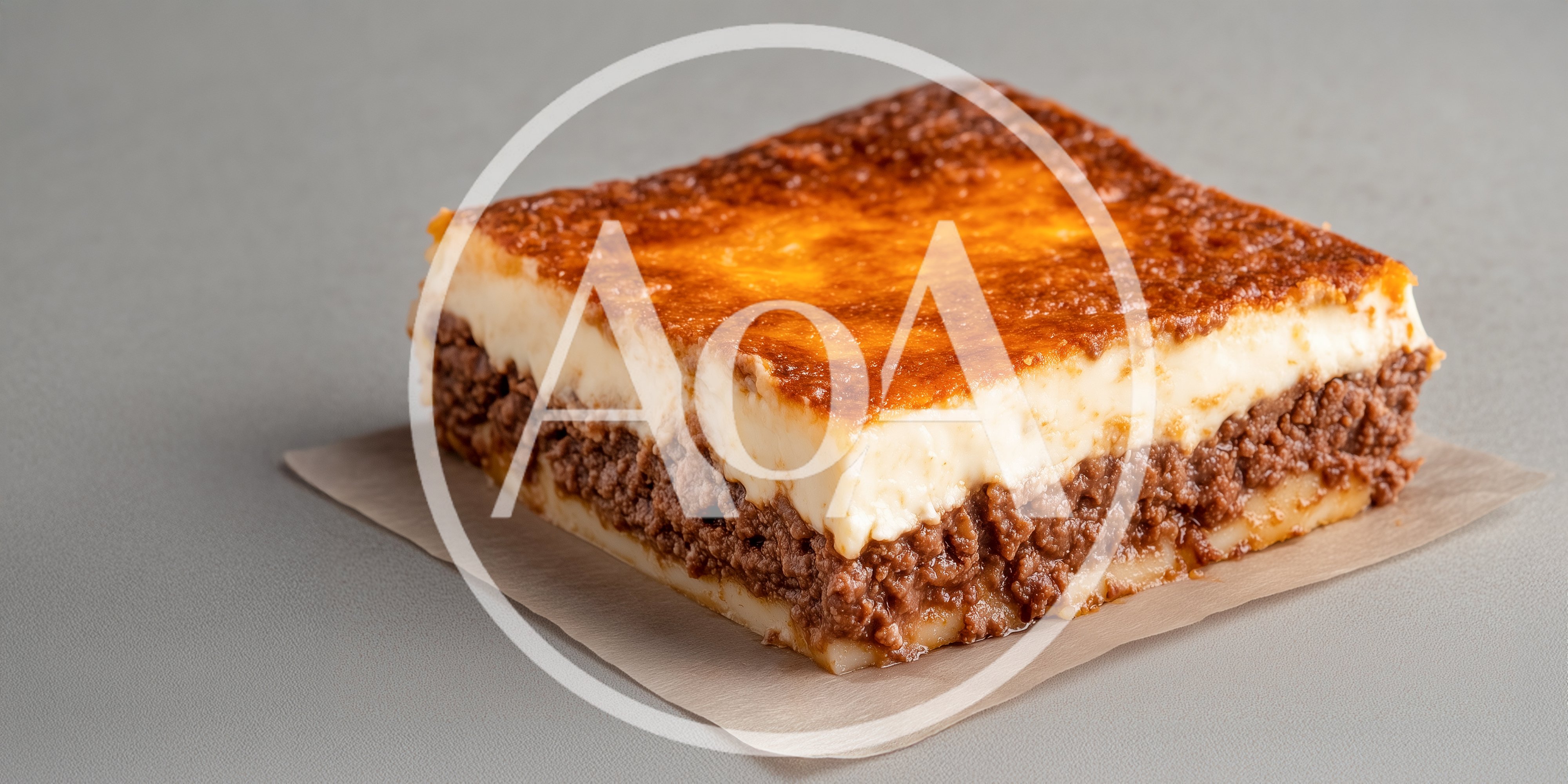 Single Square Portion Of Baked Moussaka