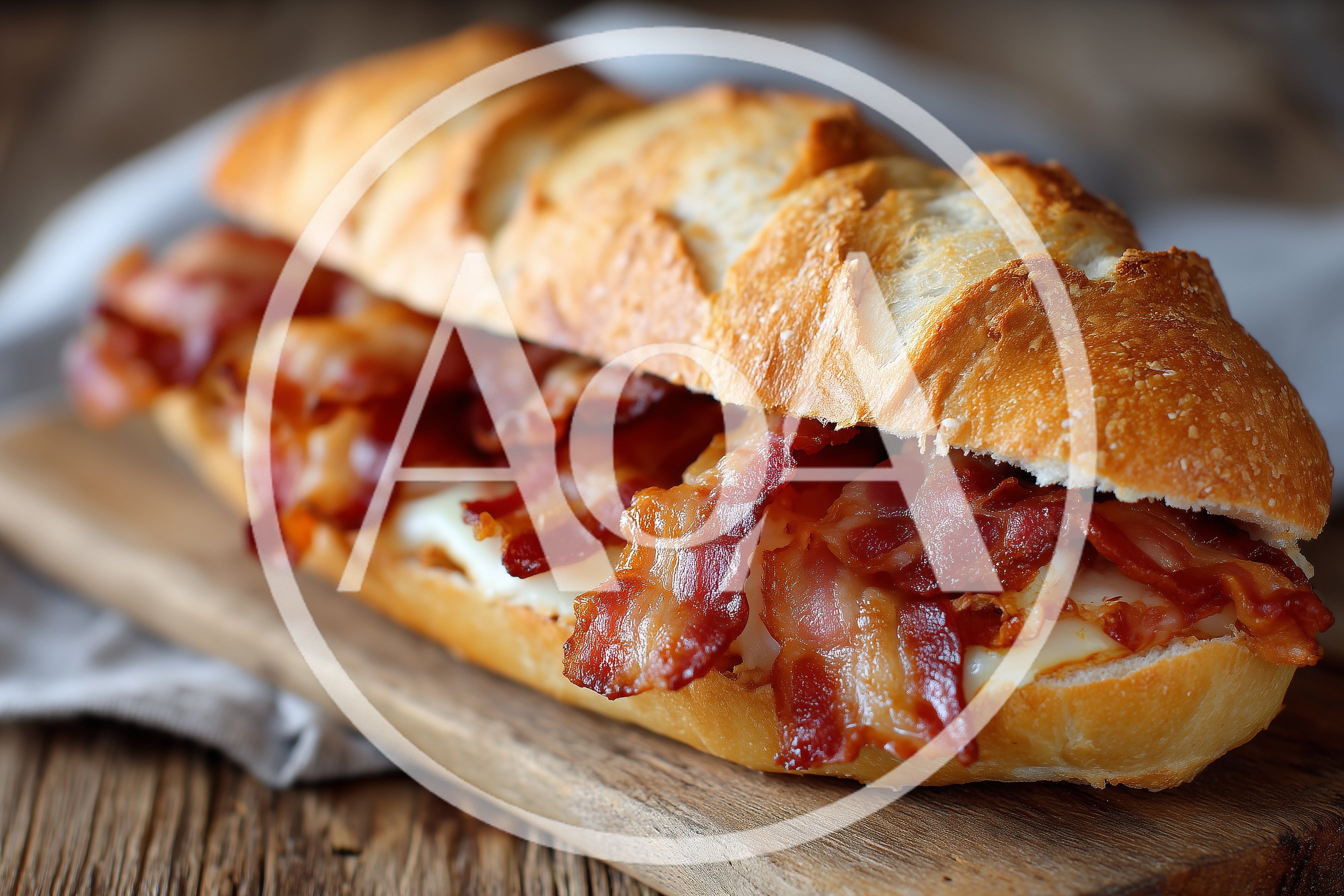 Crispy Bacon Sandwich on a Crusty Baguette