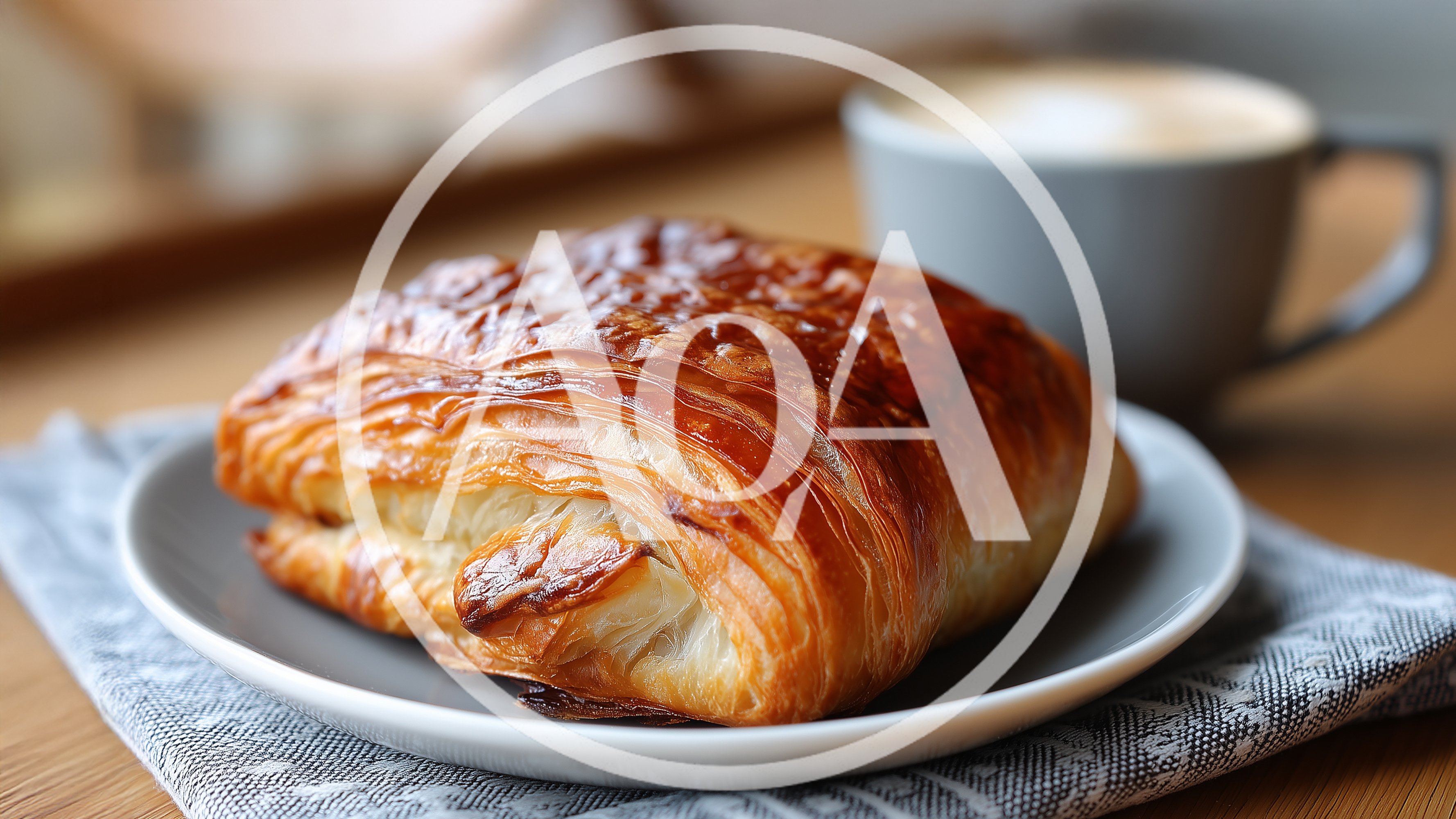 Freshly Baked Pain Au Chocolat On A Plate
