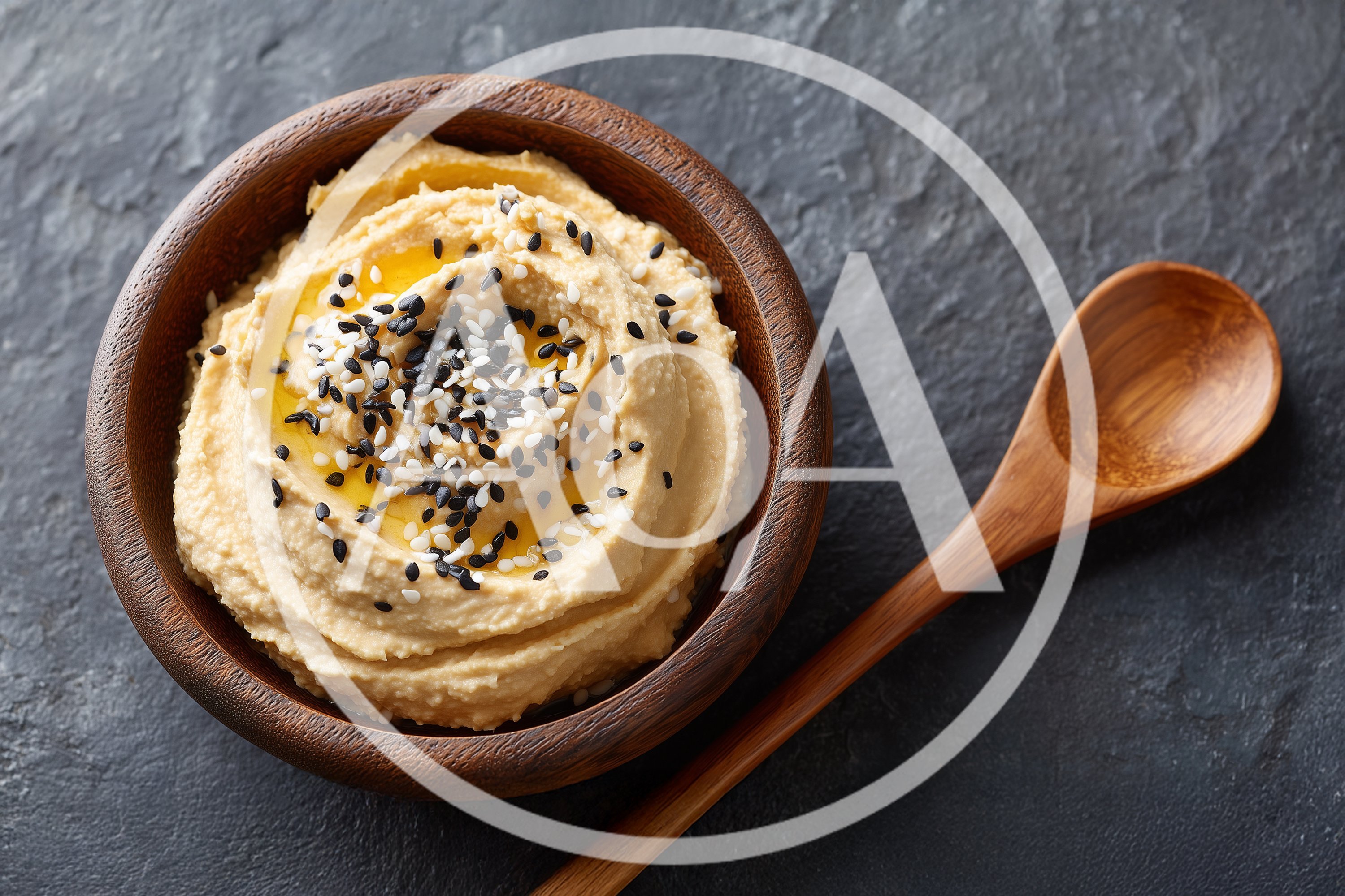 Hummus Bowl With Sesame Seeds And Olive Oil