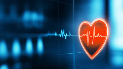 Digital Heartbeat EKG Monitor Graphic