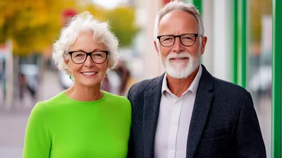 Portrait Of A Happy Senior Couple Outdoors