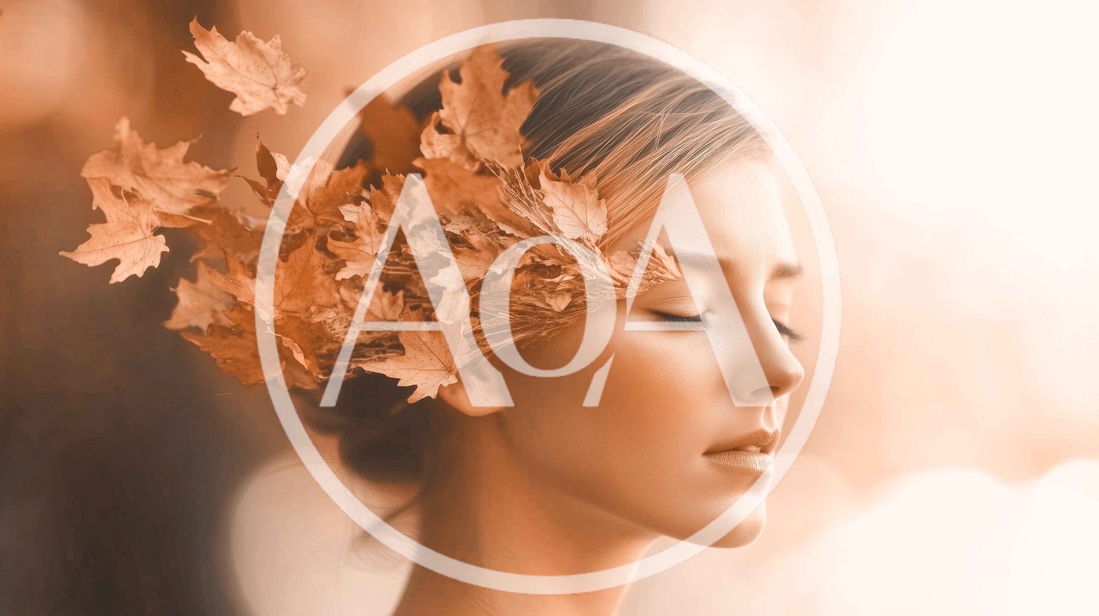 Portrait Of A Woman With Autumn Leaves
