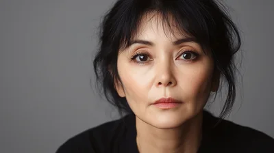 Portrait Of A Mature Asian Woman With Natural Makeup
