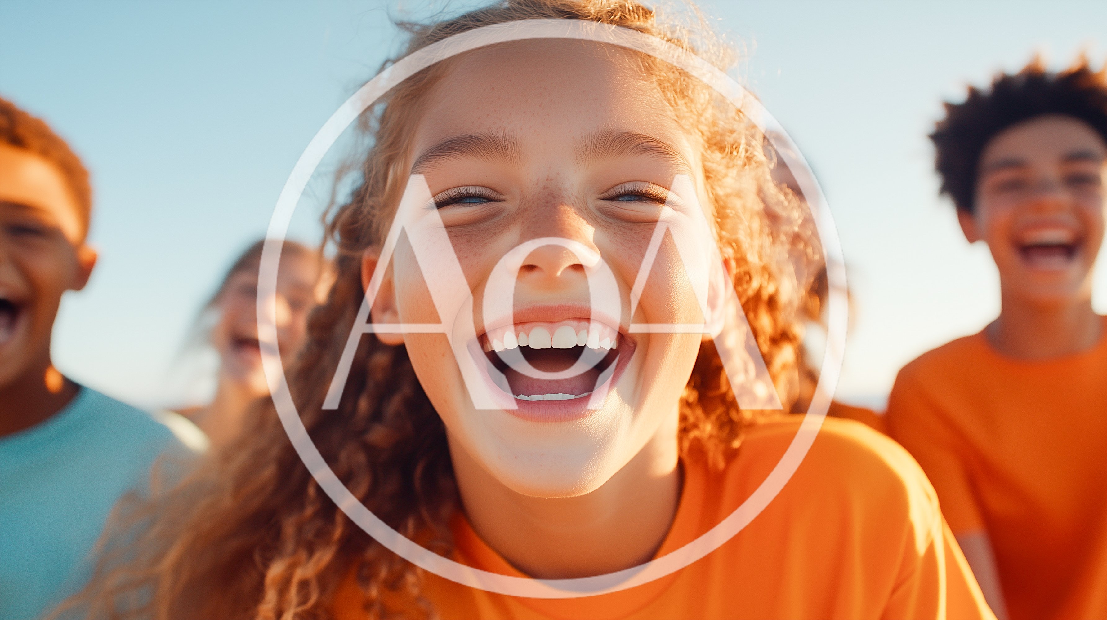Group of Diverse Happy Children Laughing Outdoors