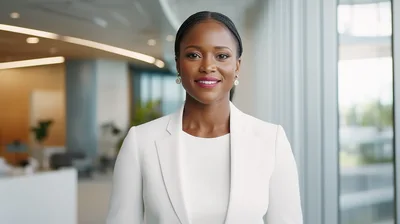 Professional Black Businesswoman In A Modern Office Setting