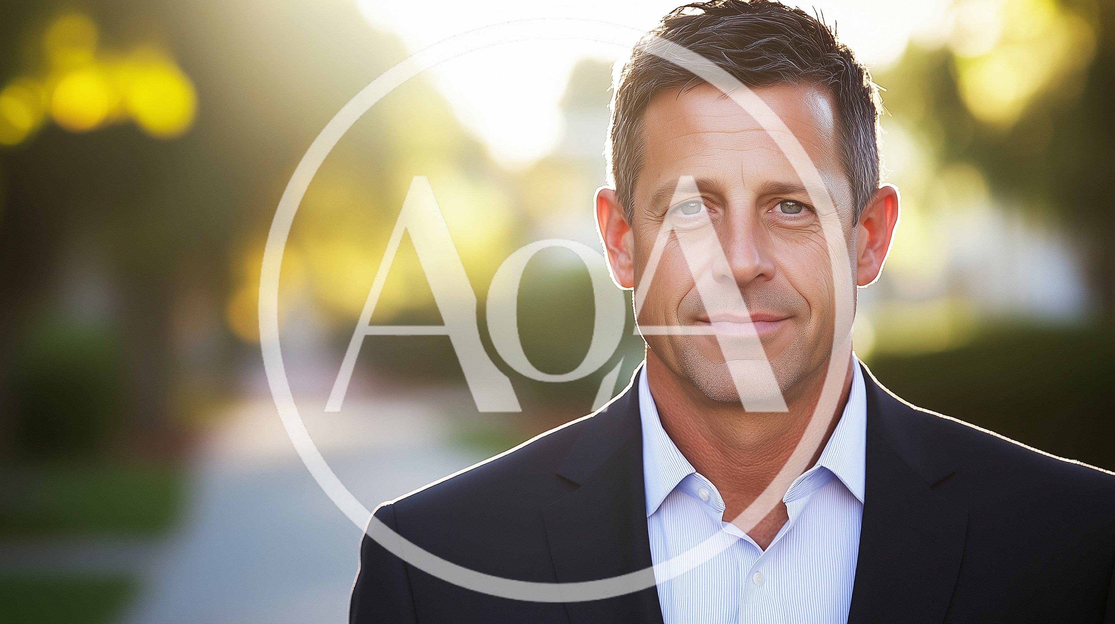 Professional Businessman Portrait In Outdoor Setting