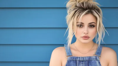Portrait Of A Young Woman With Blonde Hair