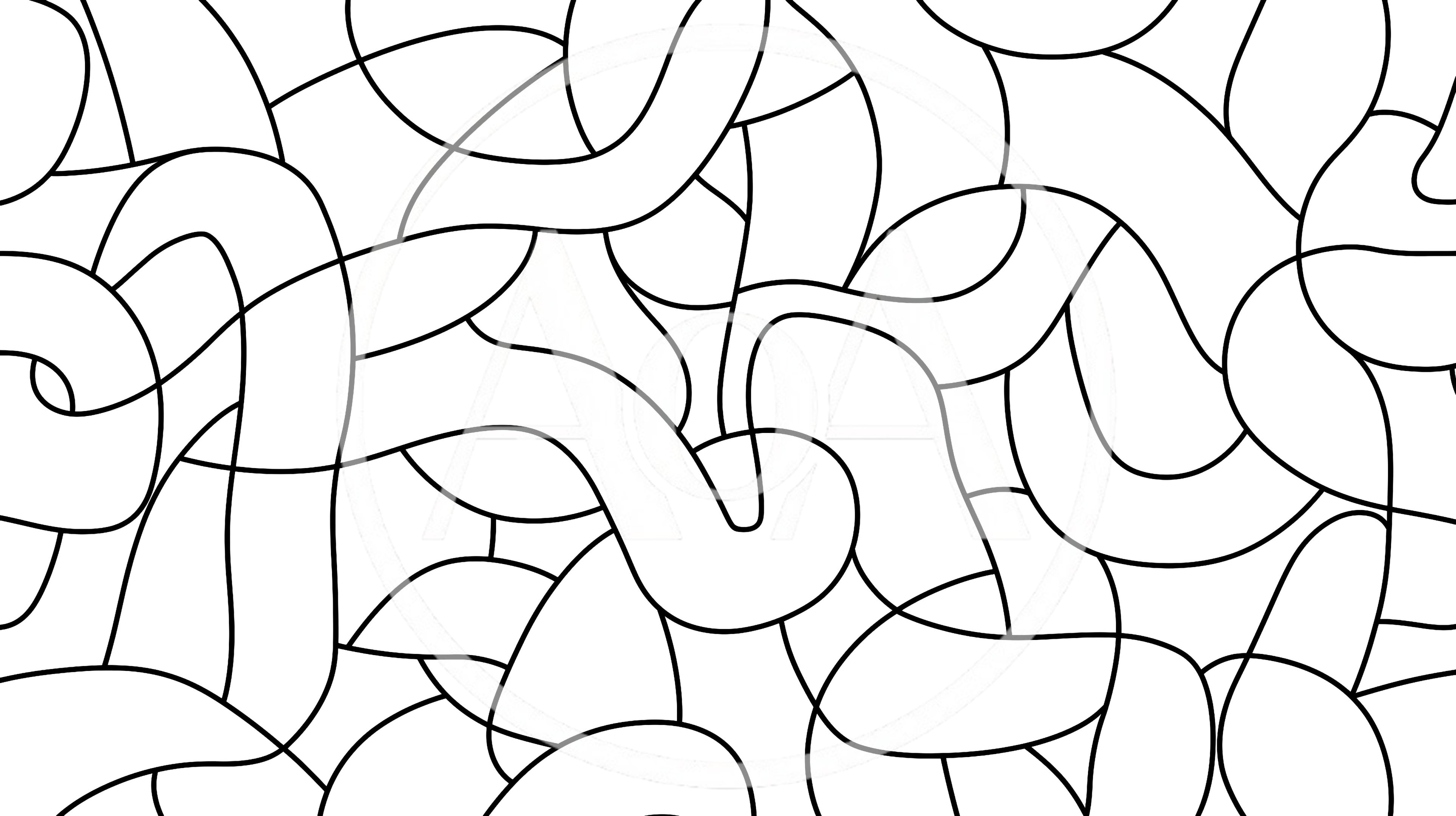 Abstract Black And White Wavy Line Pattern