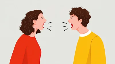 Young Couple Arguing And Shouting At Each Other