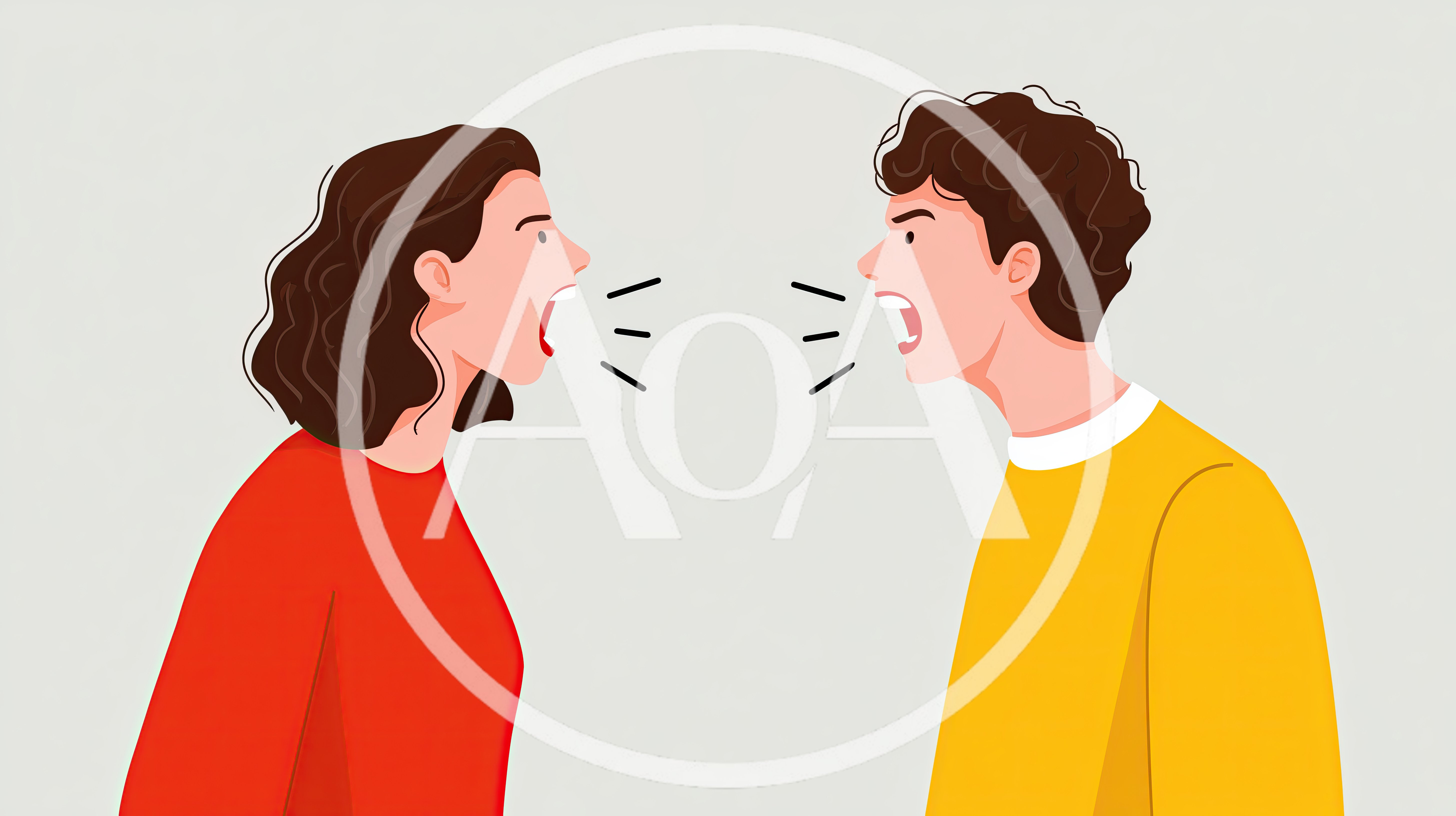 Young Couple Arguing And Shouting At Each Other
