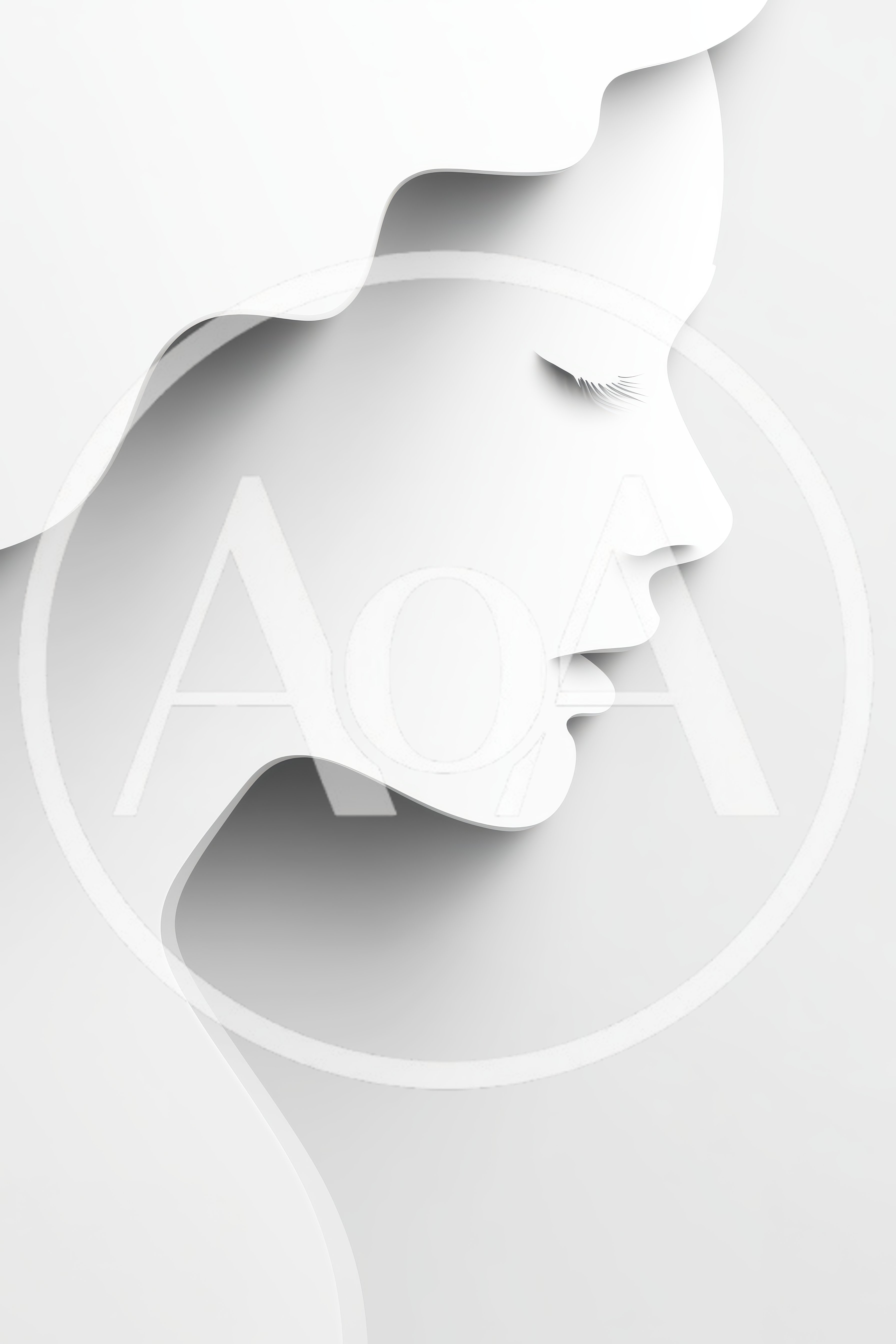 Minimalist Paper Cutout Profile Of A Woman