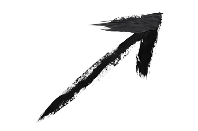 Black Paint Brush Stroke Arrow Symbol