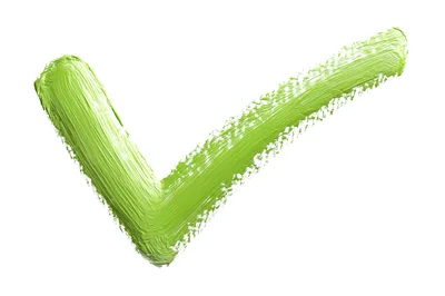 Green Paint Brush Stroke Check Mark