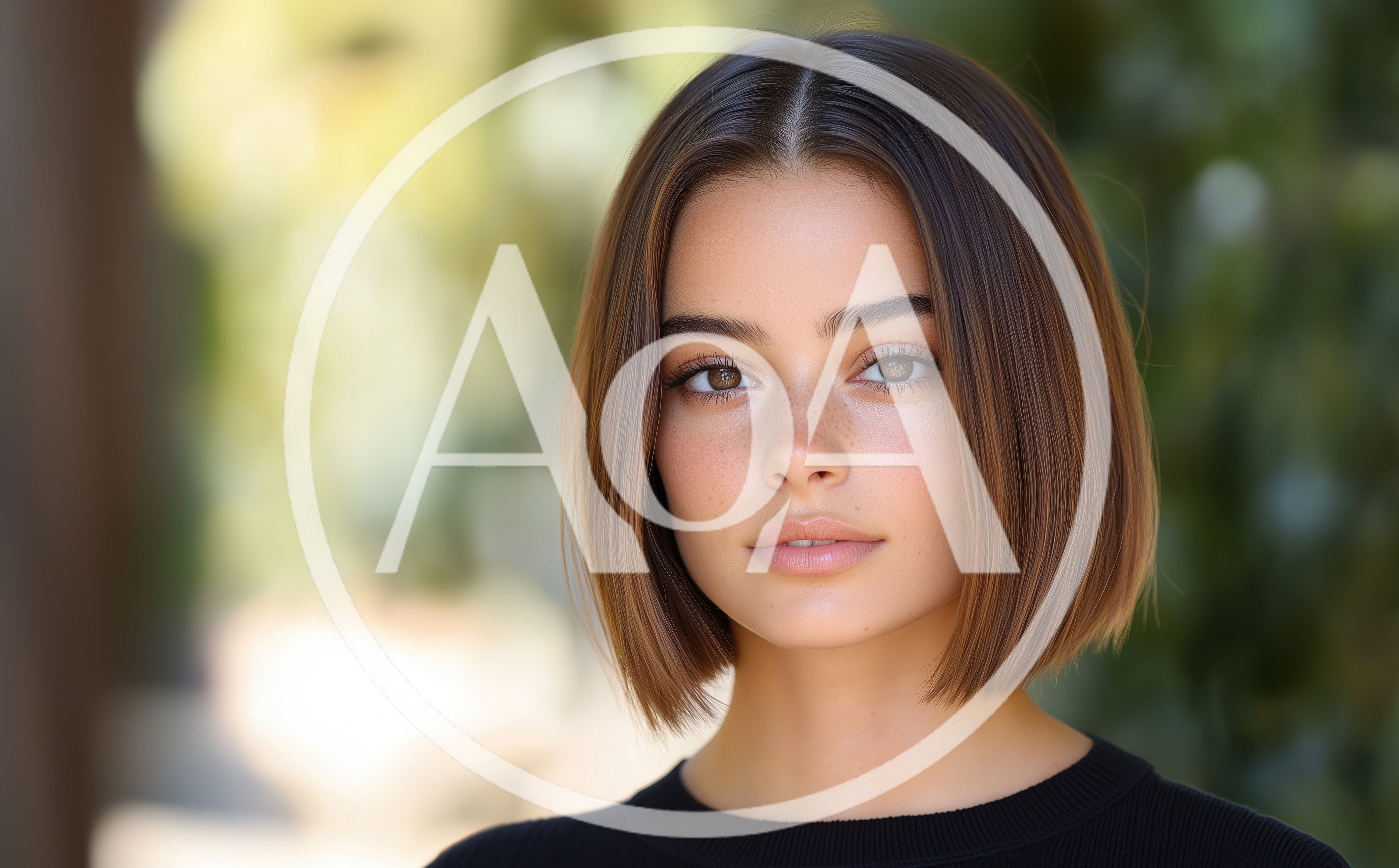 Portrait Of A Young Woman With Short Brown Hair