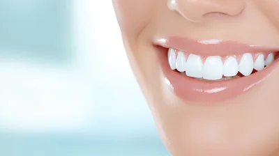 Close Up Of A Woman Smiling With White Teeth