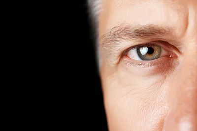 Close Up Of Mature Man Eye