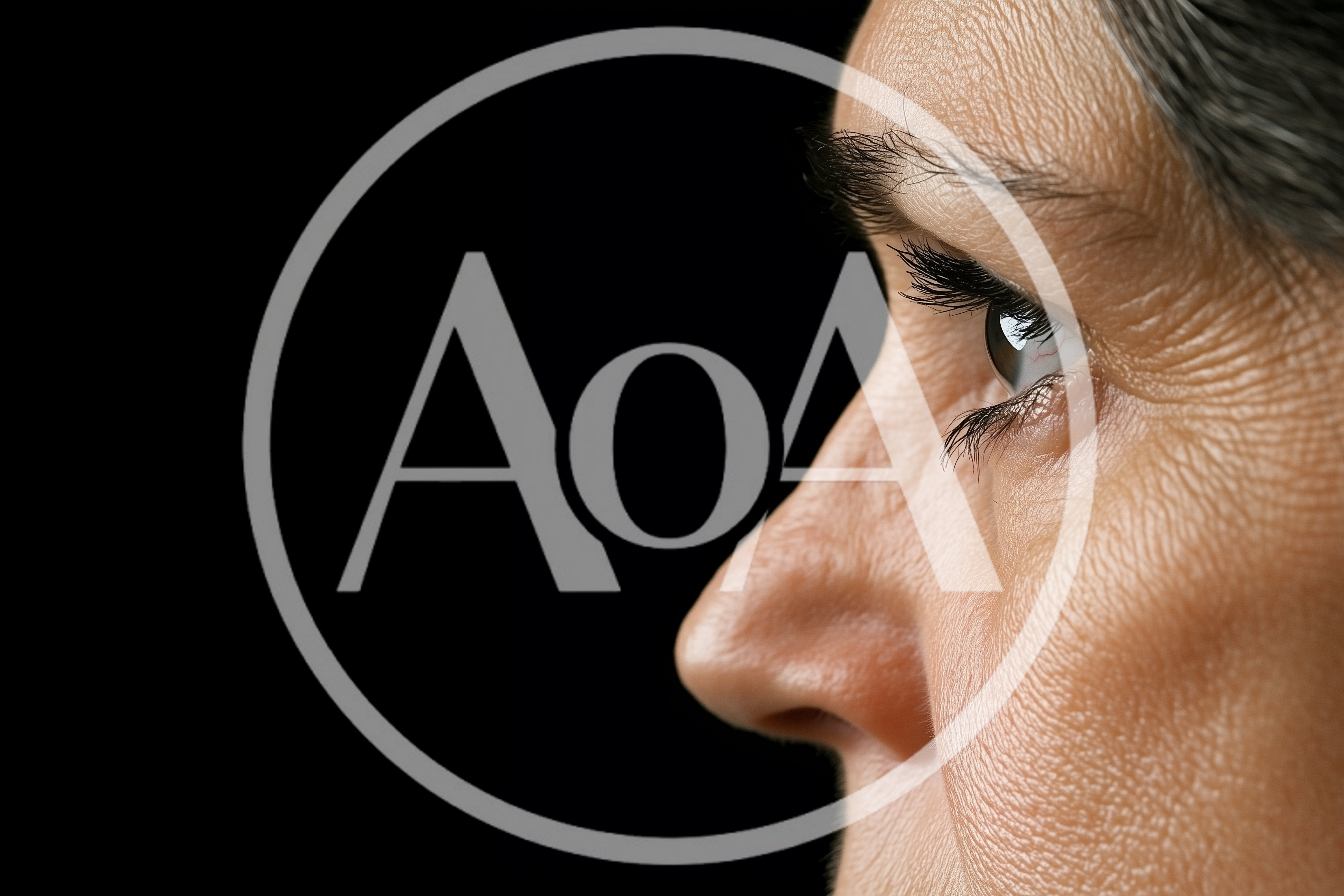 Close Up Profile Of Mature Woman Looking Away