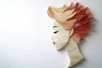Paper Quilling Art Of A Woman Profile