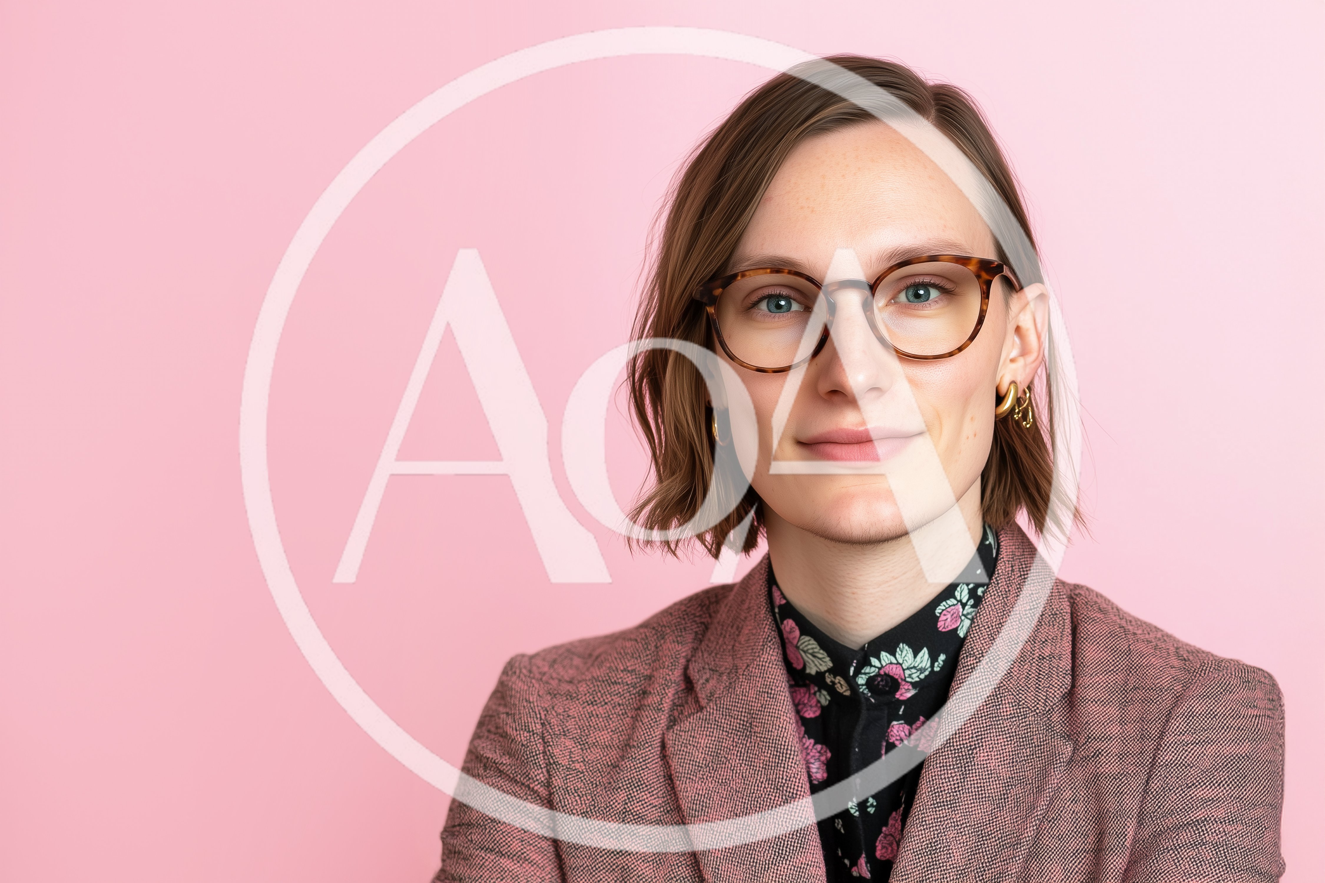 Portrait Of A Young Person In A Pink Blazer