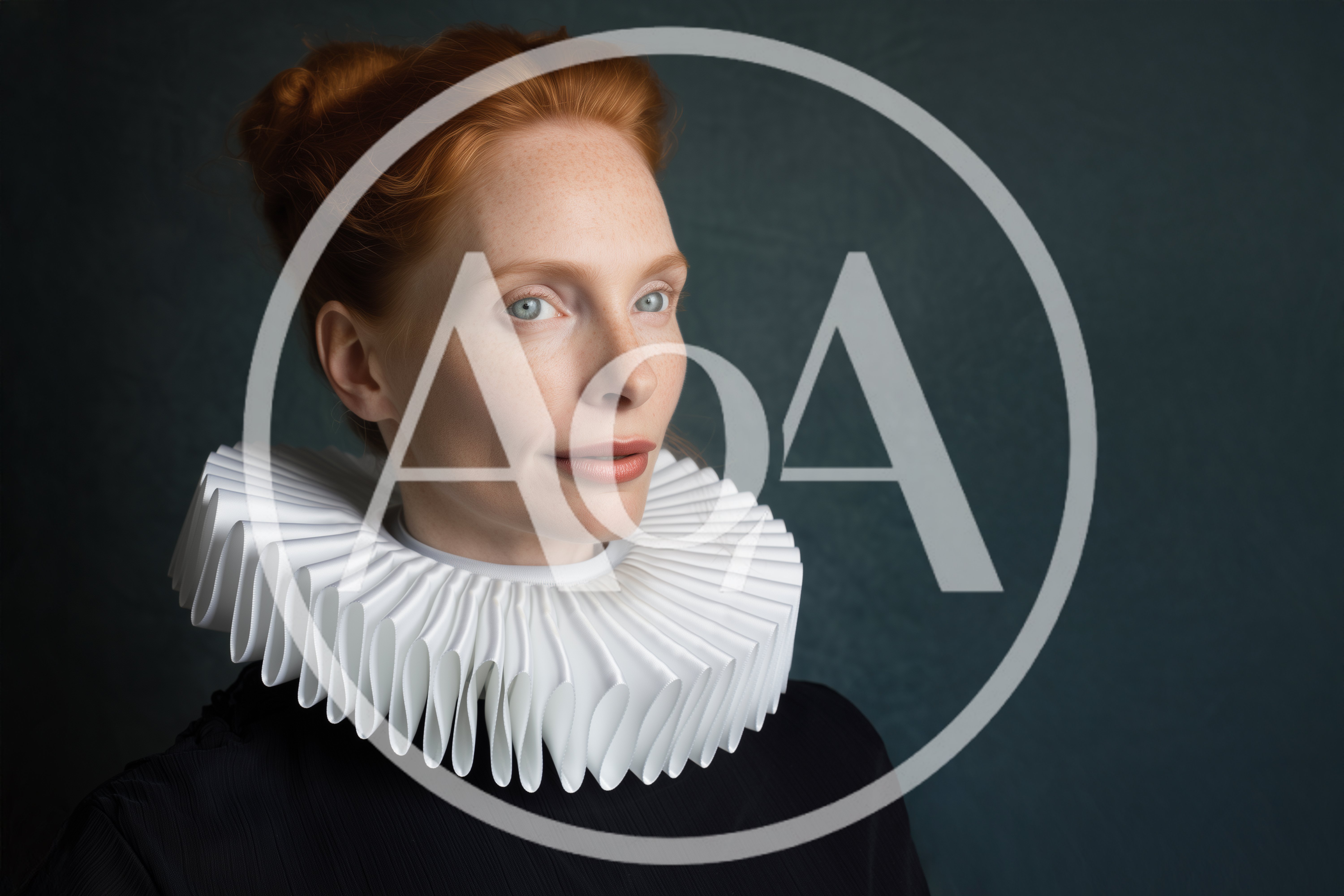 Portrait Of A Woman Wearing A Renaissance Ruff Collar