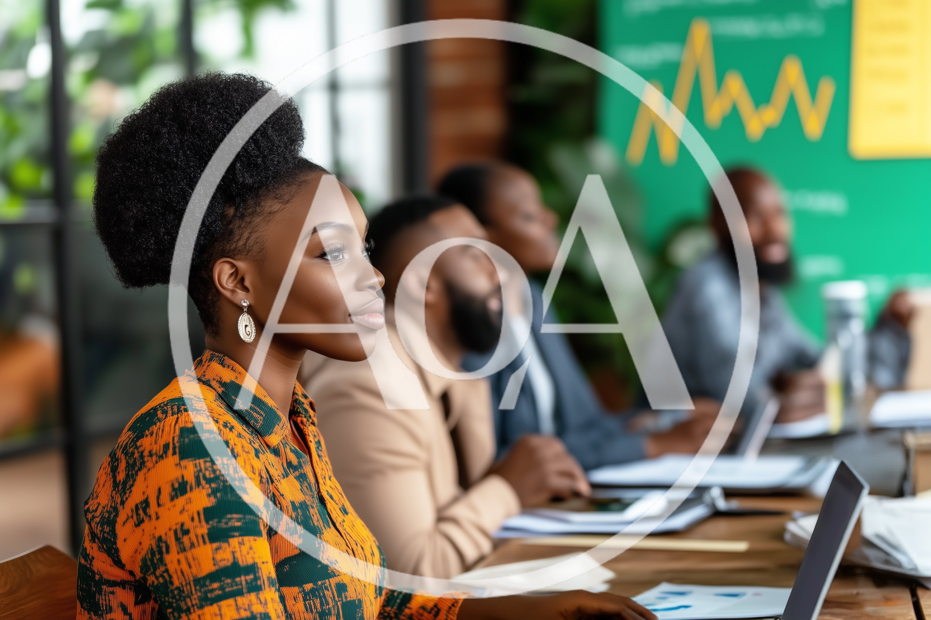 Professional African American Woman Attending A Business Meeting
