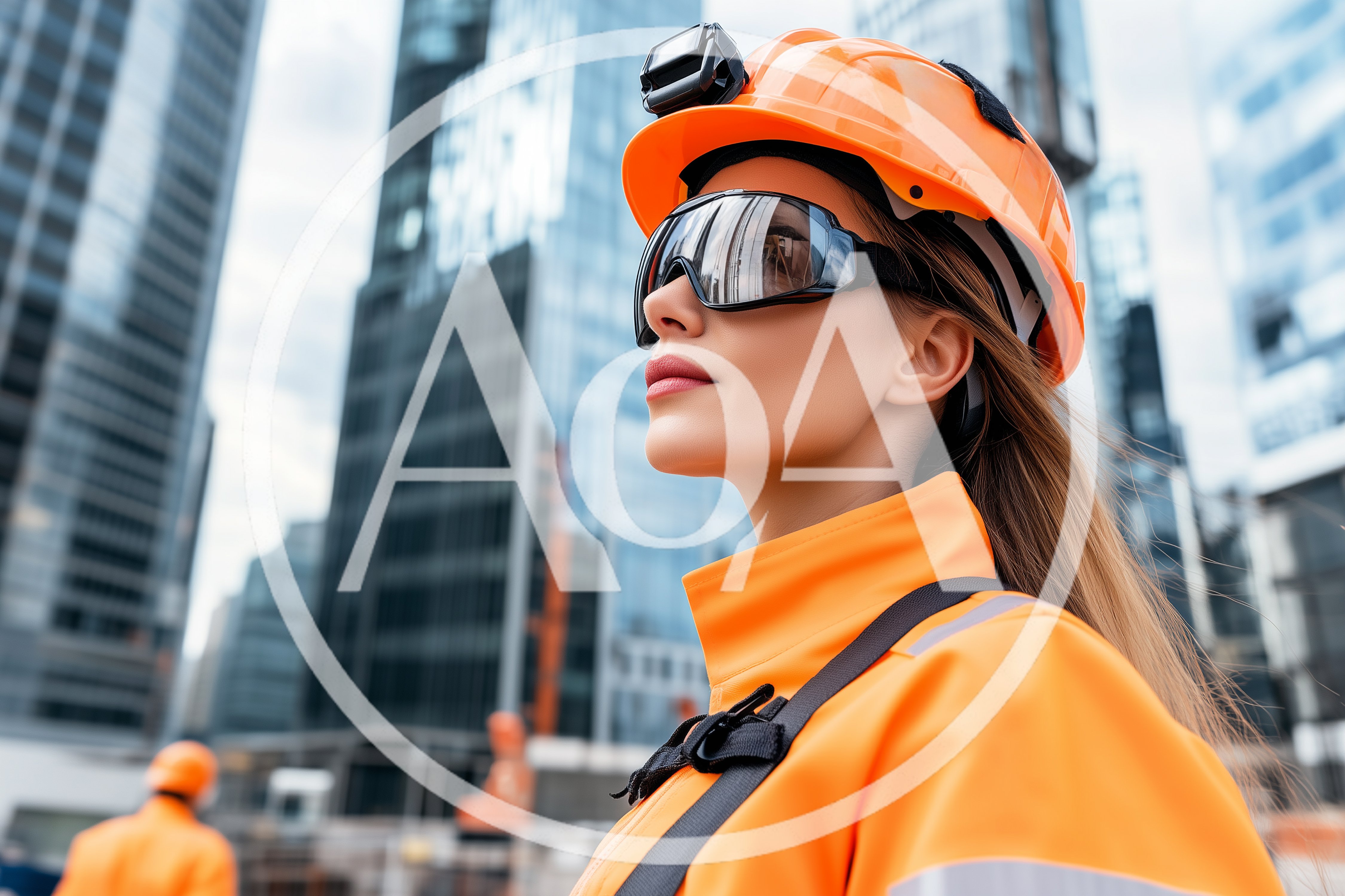 Female Construction Engineer Wearing Safety Gear At Site