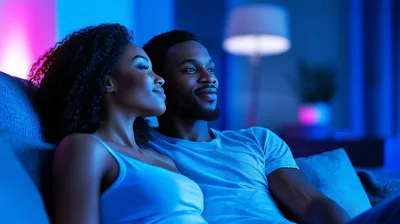Young Couple Relaxing Together On Sofa At Home
