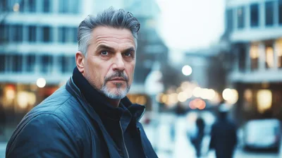 Portrait Of A Mature Man In Urban Setting