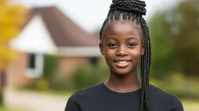Portrait Of A Smiling Young African American Girl