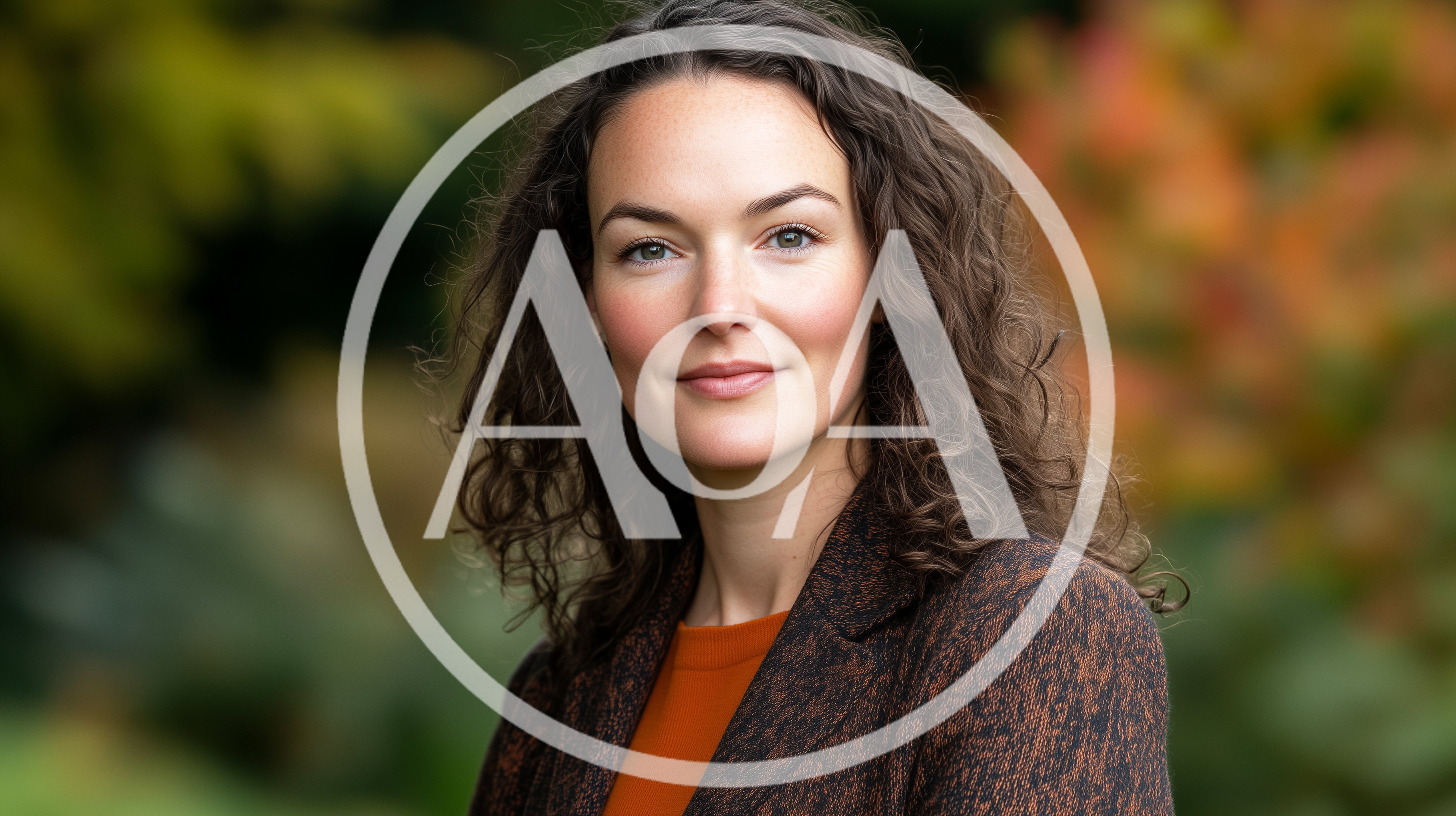 Portrait Of A Professional Woman With Curly Hair