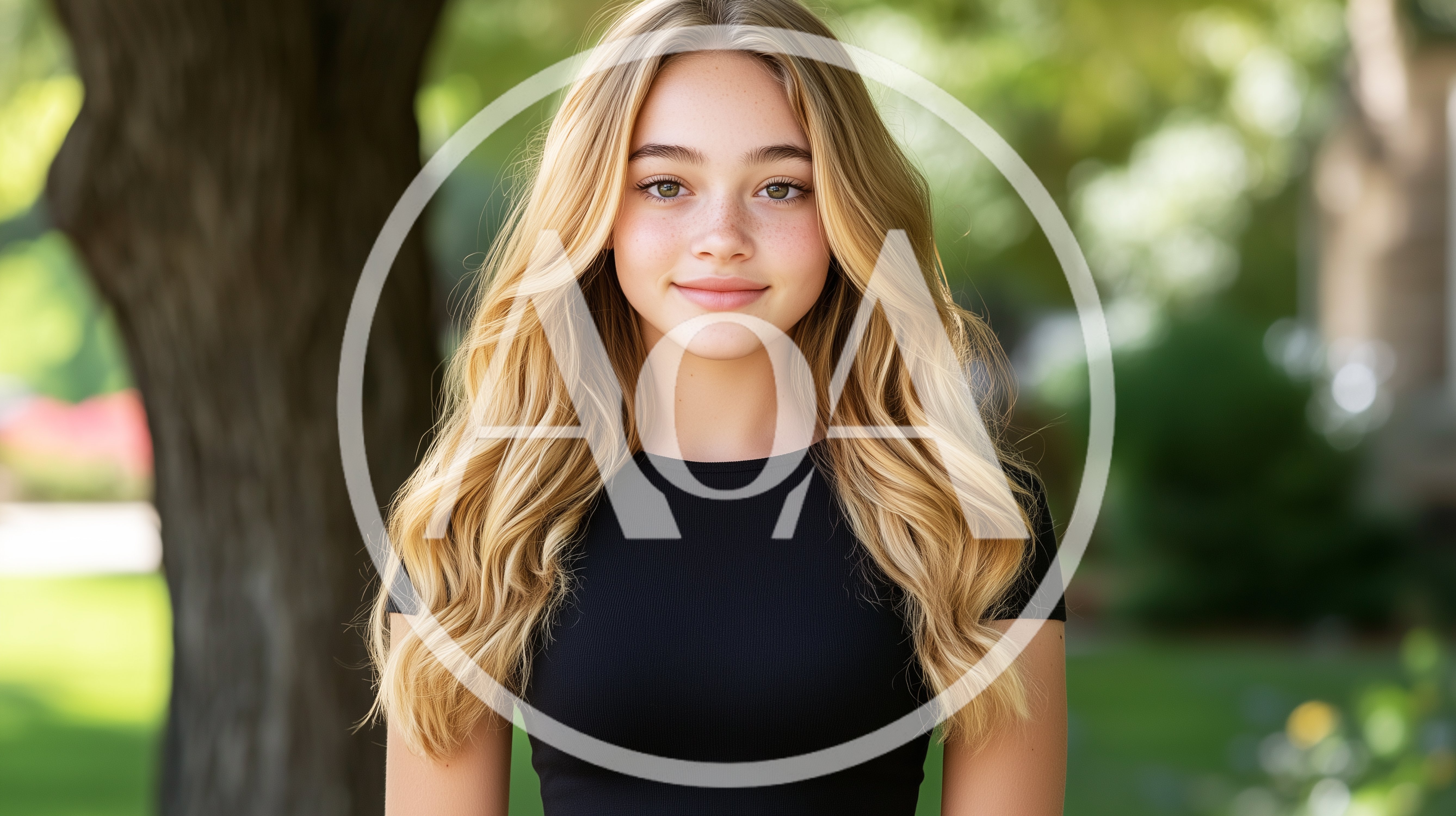Portrait Of A Young Blonde Woman Outdoors