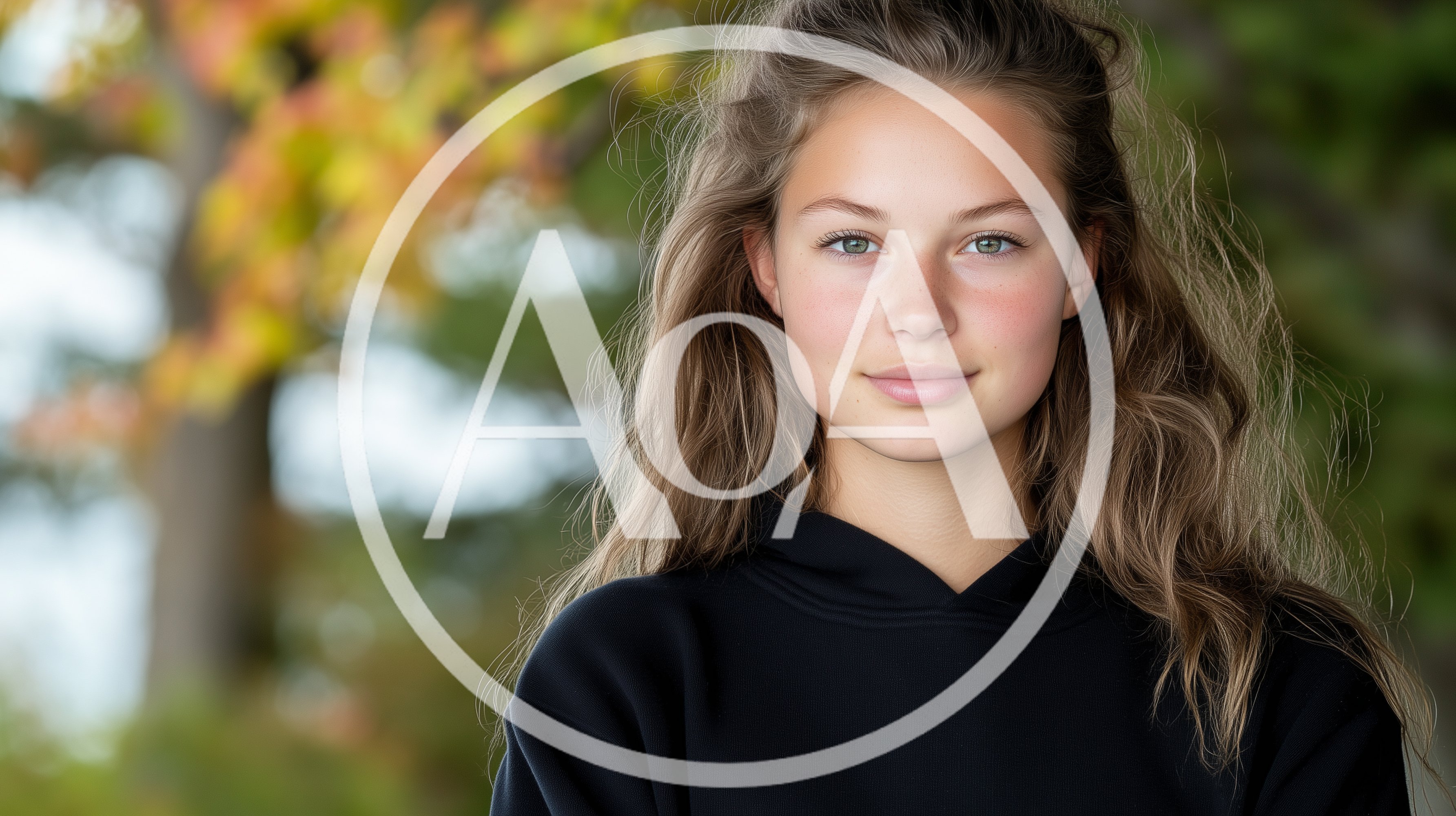 Portrait Of A Young Woman With Natural Makeup