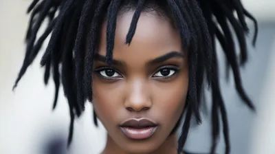 Portrait Of A Young Woman With Dreadlocks