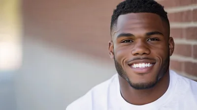 Portrait Of A Smiling Young African American Man