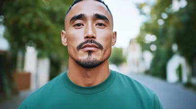 Portrait Of A Young Man With A Mustache