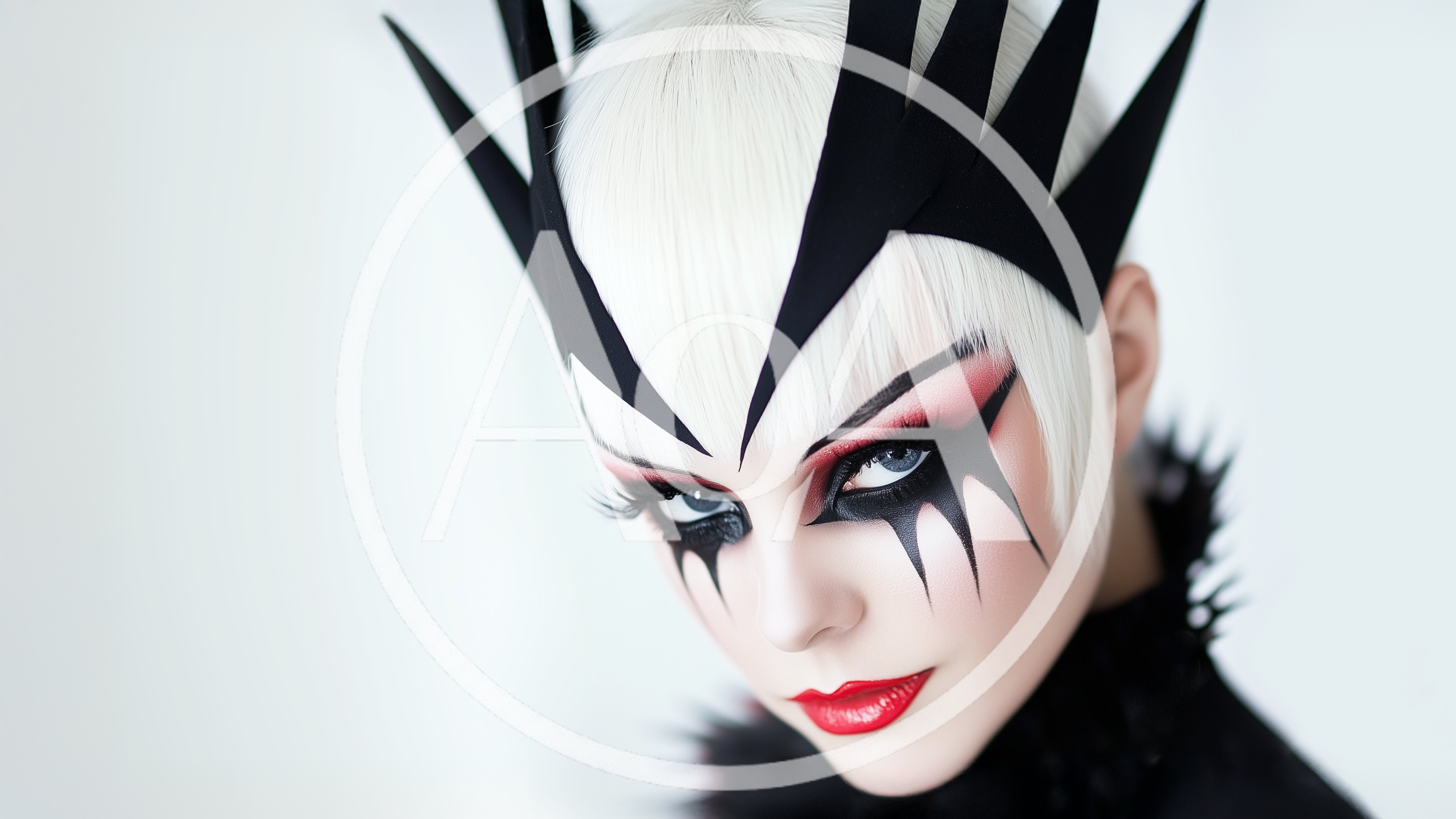 Portrait Of A Woman With Avant Garde Makeup