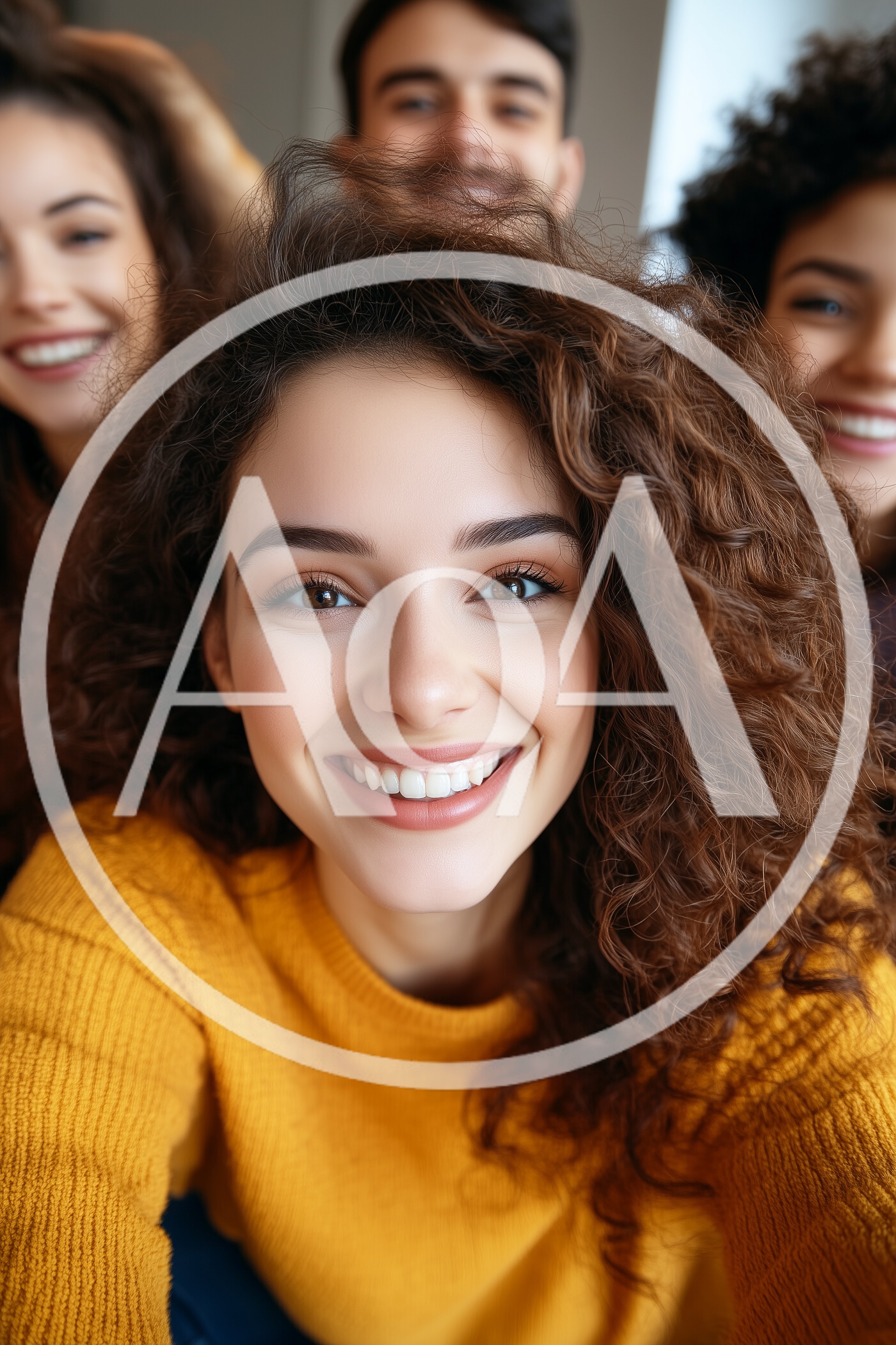 Group of Diverse Friends Taking a Happy Selfie