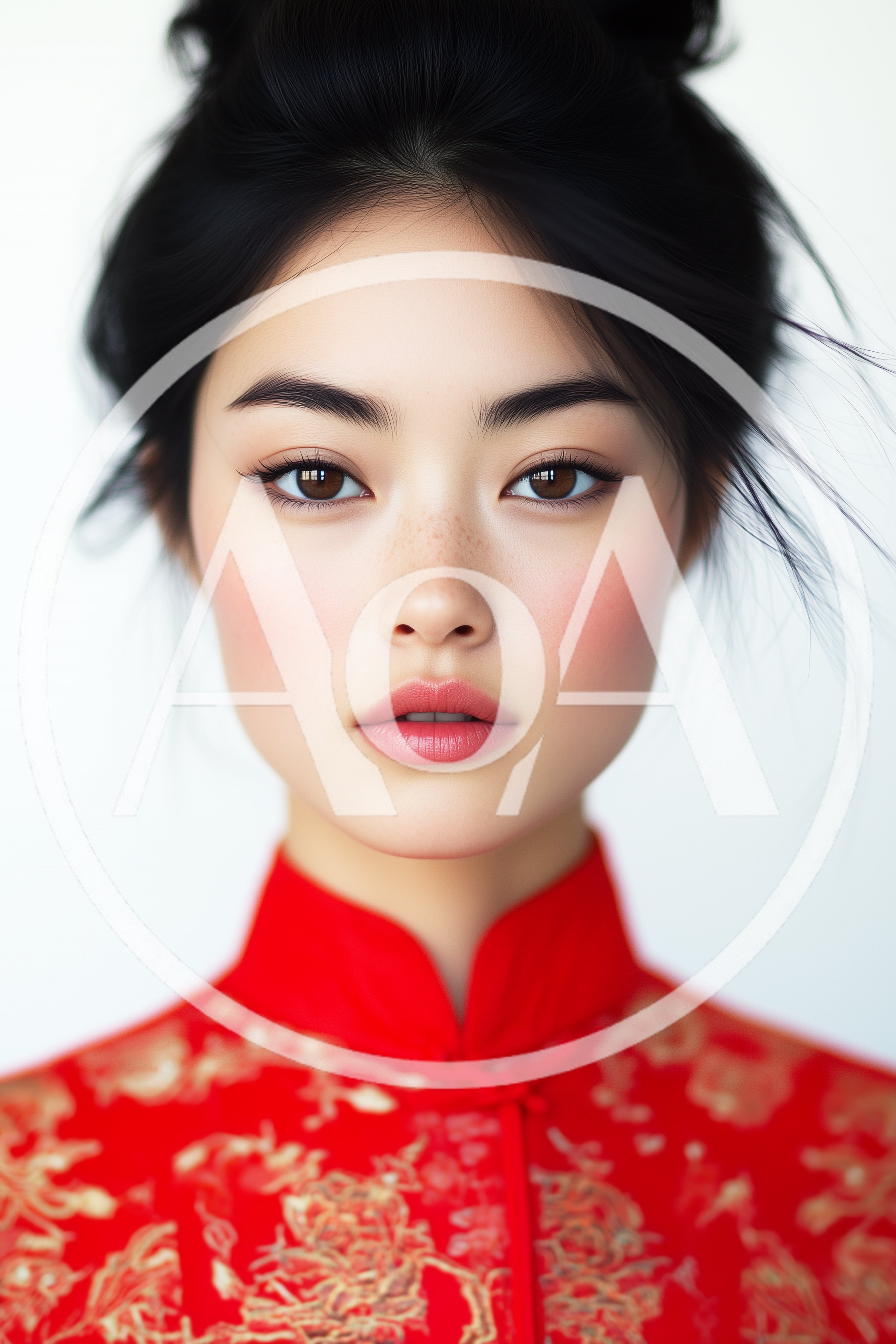 Portrait Of A Young Asian Woman In Traditional Dress