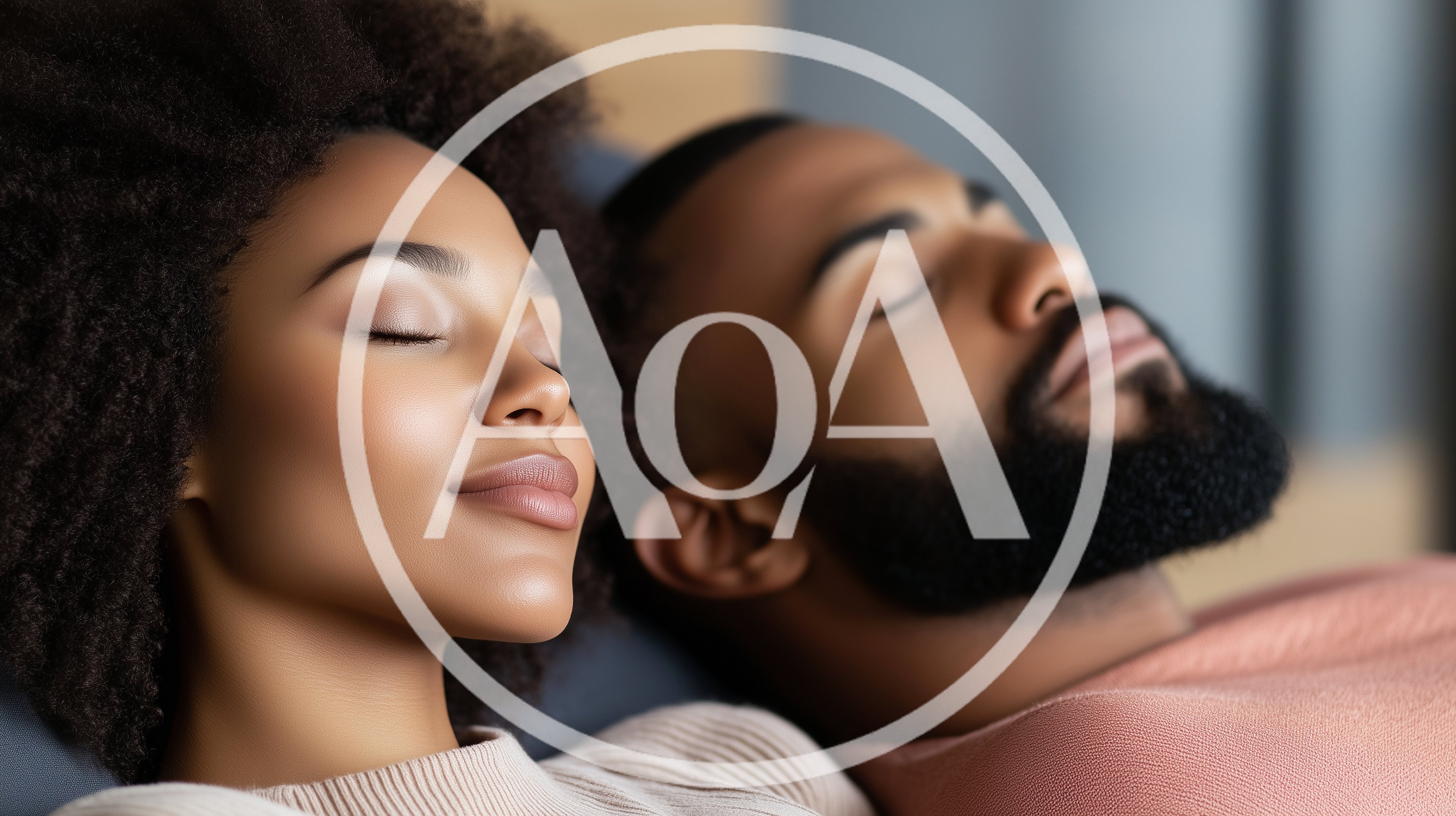 Young Black Couple Sleeping Peacefully Together