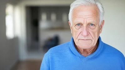 Portrait Of A Serious Elderly Man