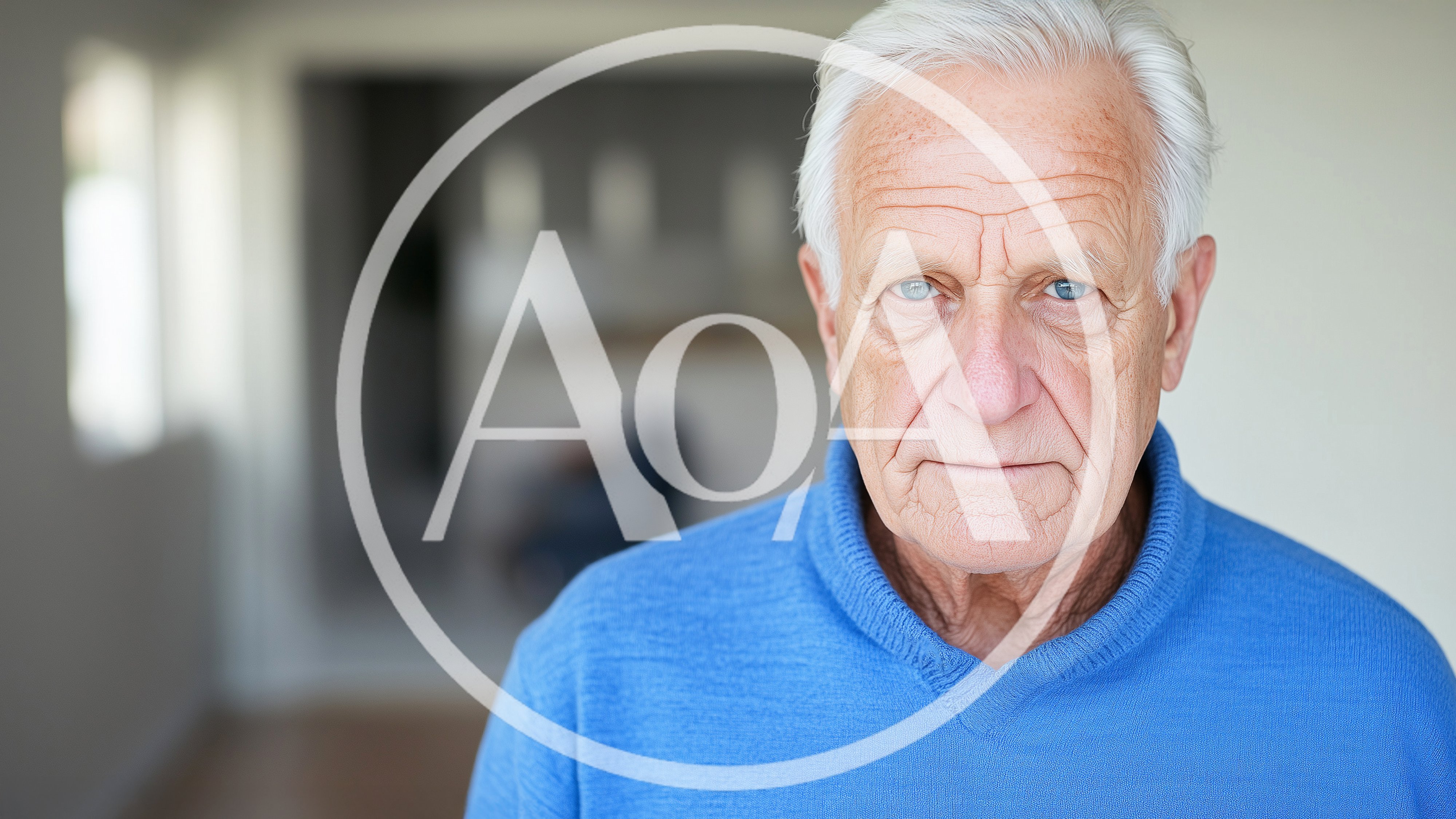 Portrait Of A Serious Elderly Man