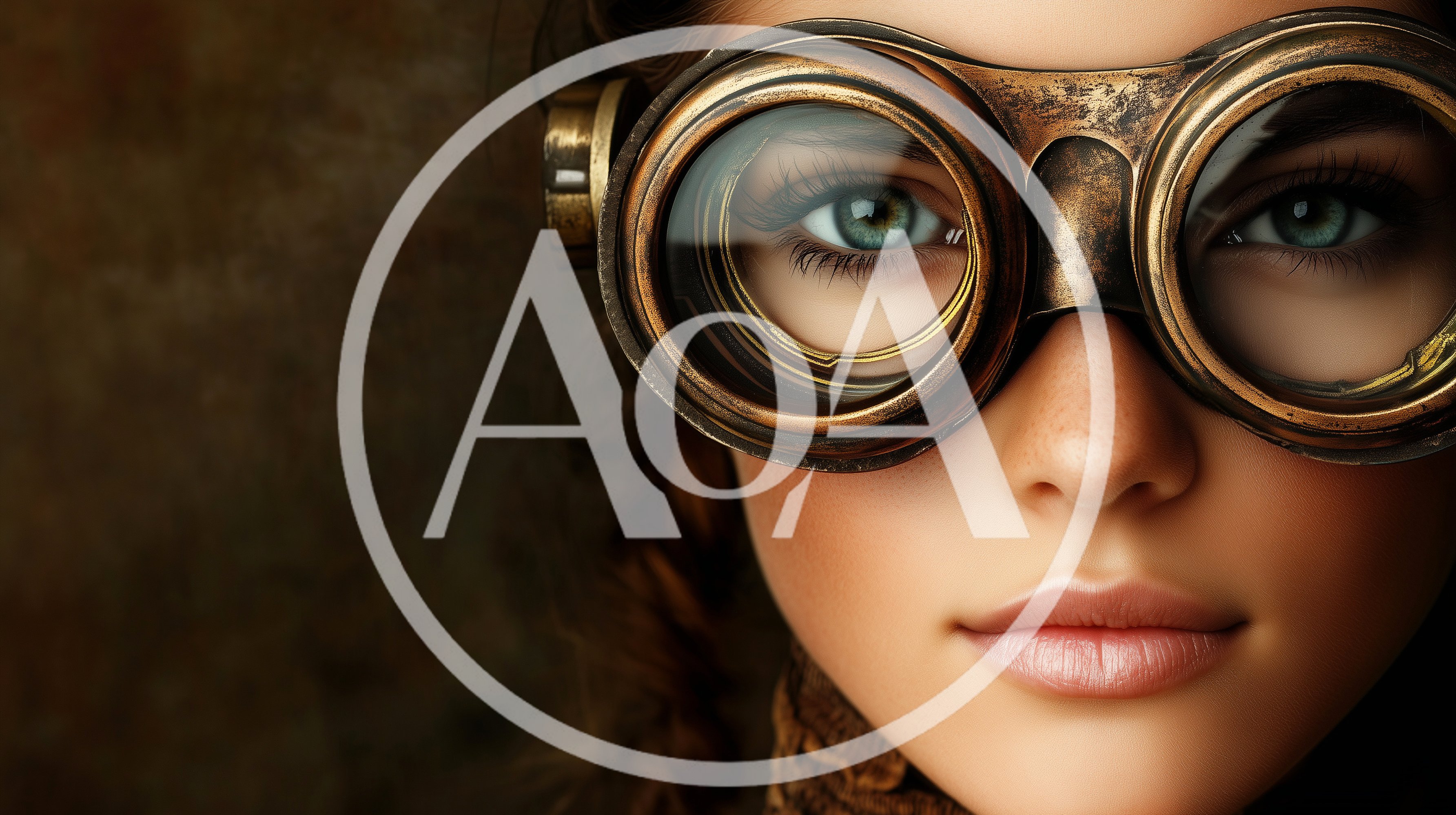 Portrait Of A Young Woman Wearing Steampunk Goggles